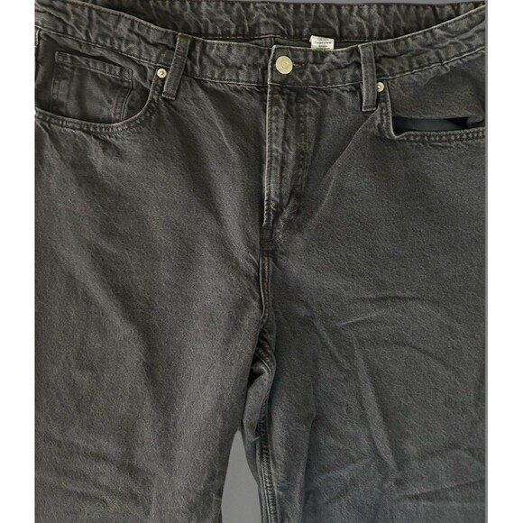 H&M & Jeans 2 Pair Baggy Loose Fit / High And Low Waist Size 16 Black/blue - Picture 4 of 16